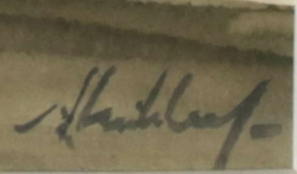 Ad Kikkert: Aquarel, Dorpsgezicht - Ingelijst kopen? Bied vanaf 35!