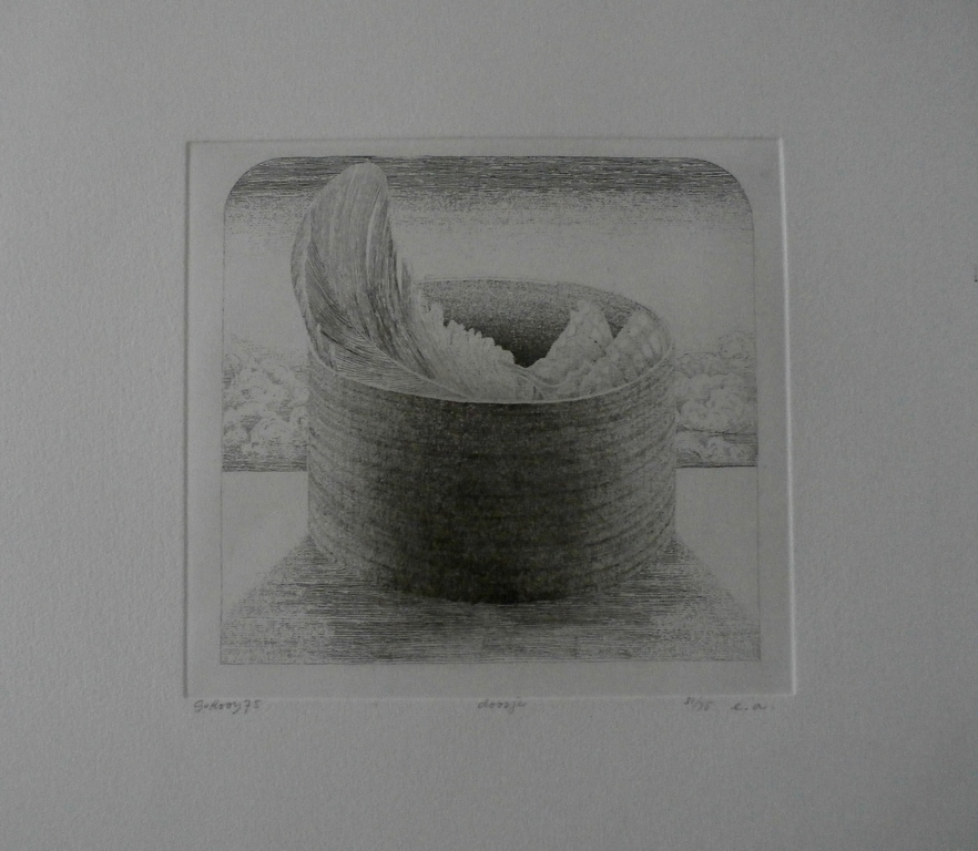 Gerard van Rooy - ets: Doosje - 1975 verkocht voor € 45!