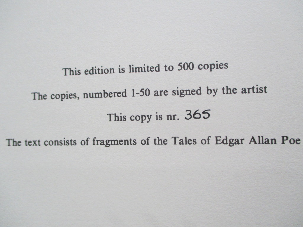 Harry van Kruiningen, vier litho's "Edgar Allan Poe" kopen? Bied vanaf 100!