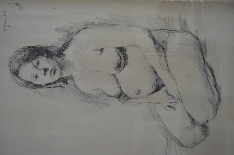 Aat Veldhoen, naakt in verwachting, 1964 - rotaprint kopen? Bied vanaf 40!