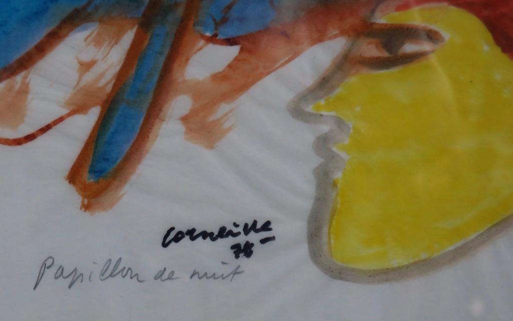 Corneille: 2 Aquarellen, Papillon de nuit - Ingelijst kopen? Bied vanaf 1325!
