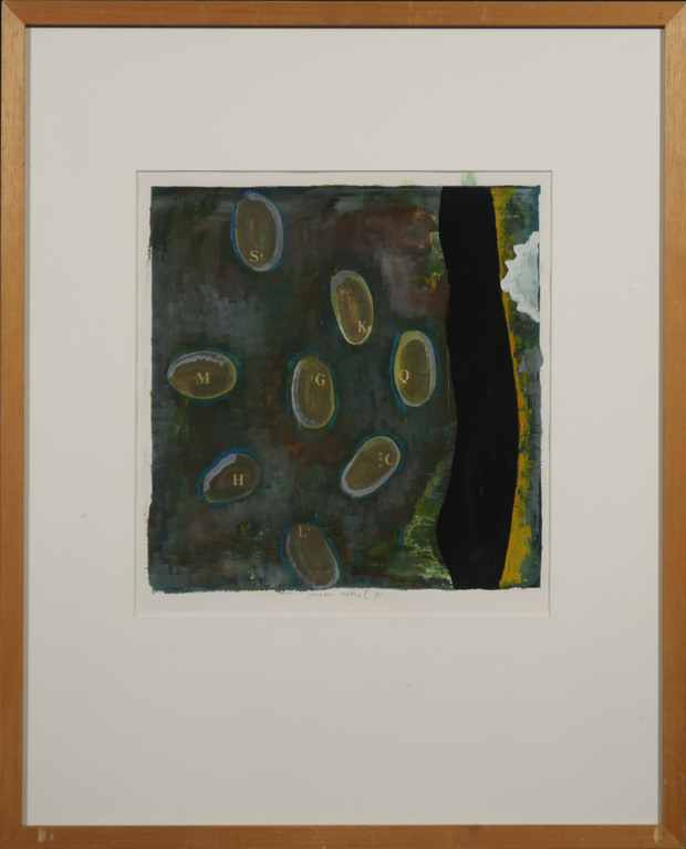 Jeroen Olthof: Gouache, Z.T. - Ingelijst verkocht voor € 35!