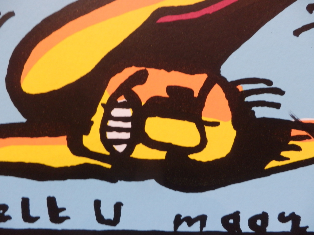 HERMAN BROOD  Handgesigneerde Zeefdruk  SPOELT U MAAR kopen? Bied vanaf 85!