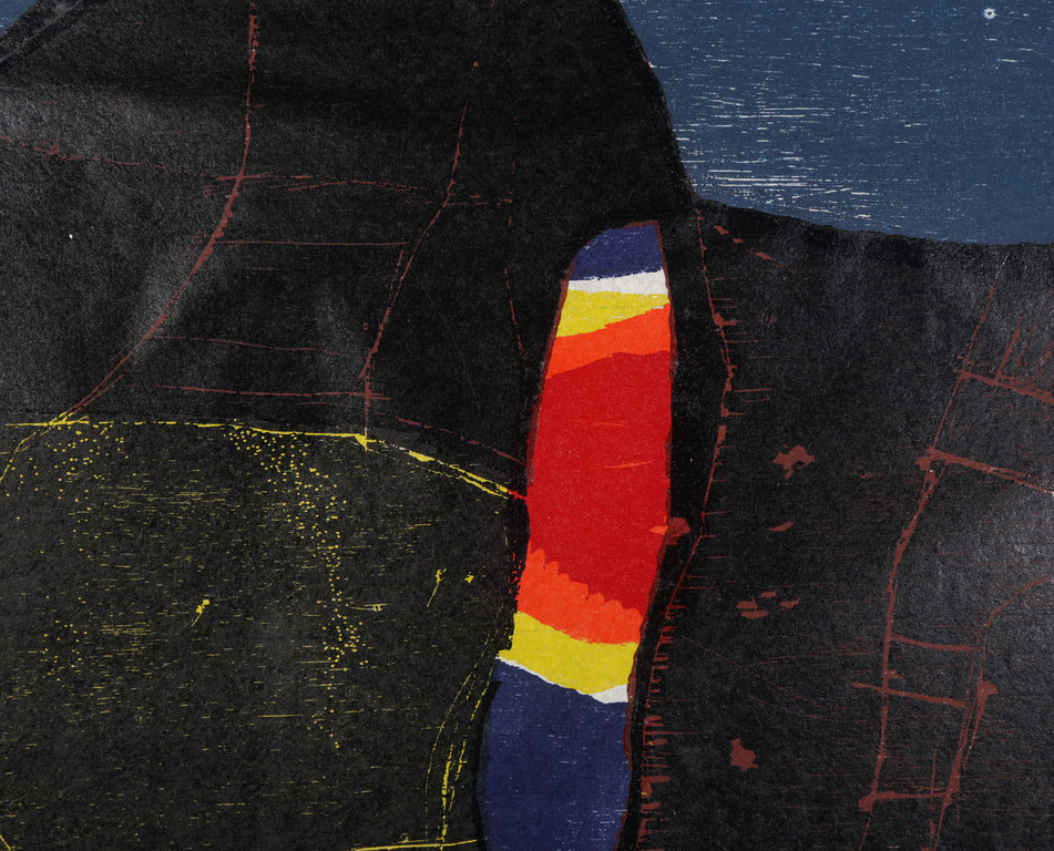 Guillaume Le Roy: Houtsnede, Abstracte compositie IV kopen? Bied vanaf 60!