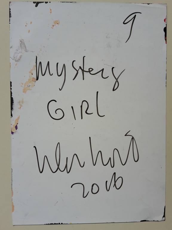 Peter Klashorst - gemengde techniek op papier - Mystery girl kopen? Bied vanaf 70!