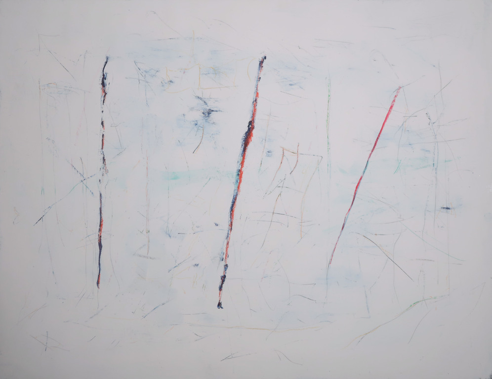 Arnoud de Blauw: Olieverf en Krijt op papier, Abstract 4 kopen? Bied vanaf 1!