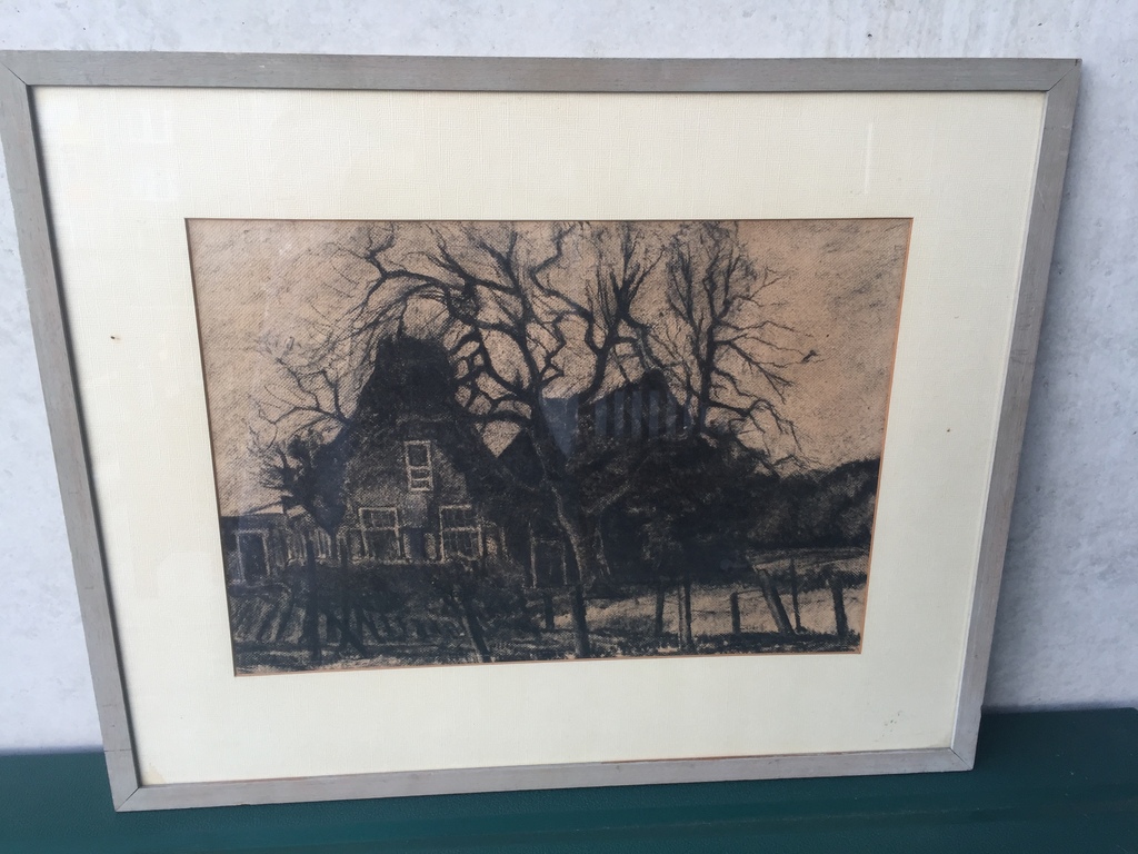 Johannes Karel Veerman: Houtskooltekening: Huizen in Santpoort kopen? Bied vanaf 1!
