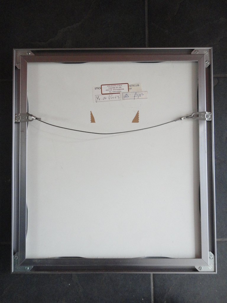 Yvonne de Vries, ets, figuurvoorstelling met naakte vrouw en zicht op polder kopen? Bied vanaf 35!