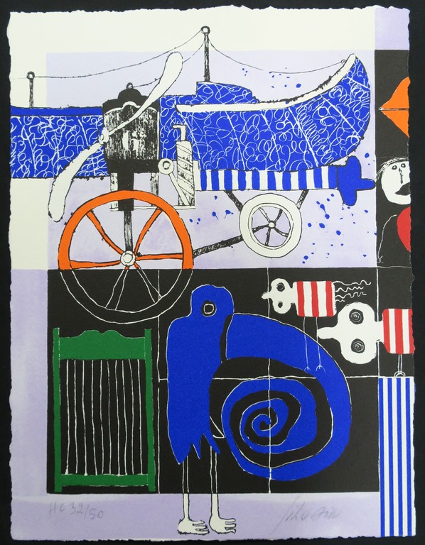Christian Silvain: Zeefdruk, The Bird verkocht voor € 40!