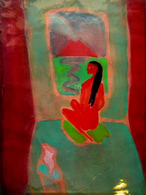 Julius Marius Ros (Den Haag, 1952) - 2x aquarel 1982 verkocht voor € 45!