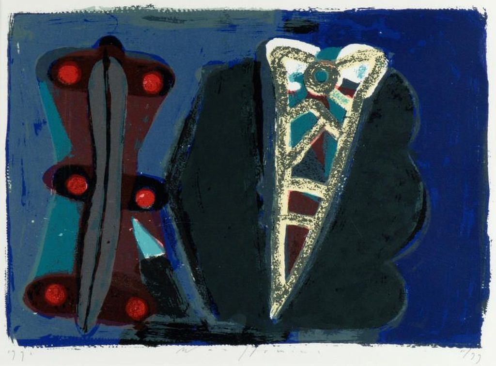 Piet Warffemius, Slangekracht III, zeefdruk uit 1991:95/99 in perfecte staat verkocht voor € 45!