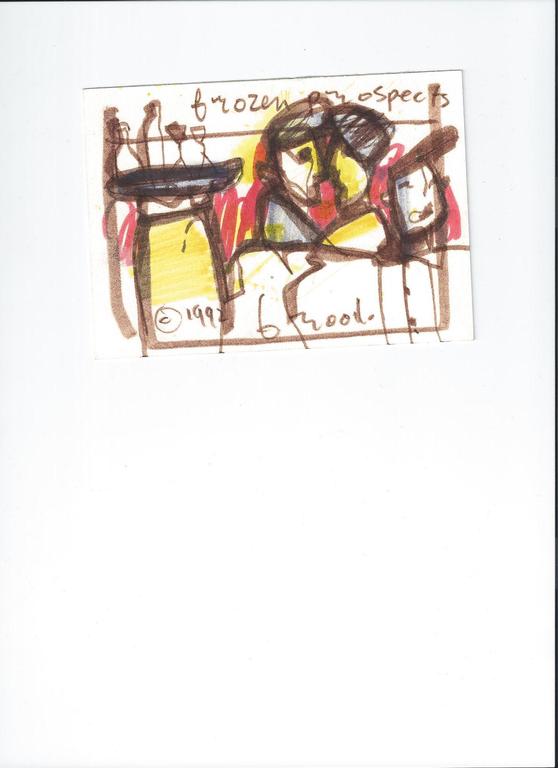 Herman Brood, 1992 tekening , unica verkocht voor € 92!