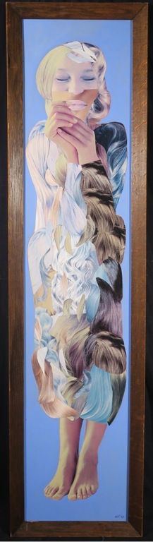 Adri van den Beukel: Collage op board, Het haren kleed - Ingelijst  kopen? Bied vanaf 1!