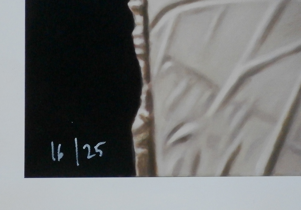 Willi Kissmer - giclee op linnen: Half naakt met 2 doeken - groot! kopen? Bied vanaf 250!