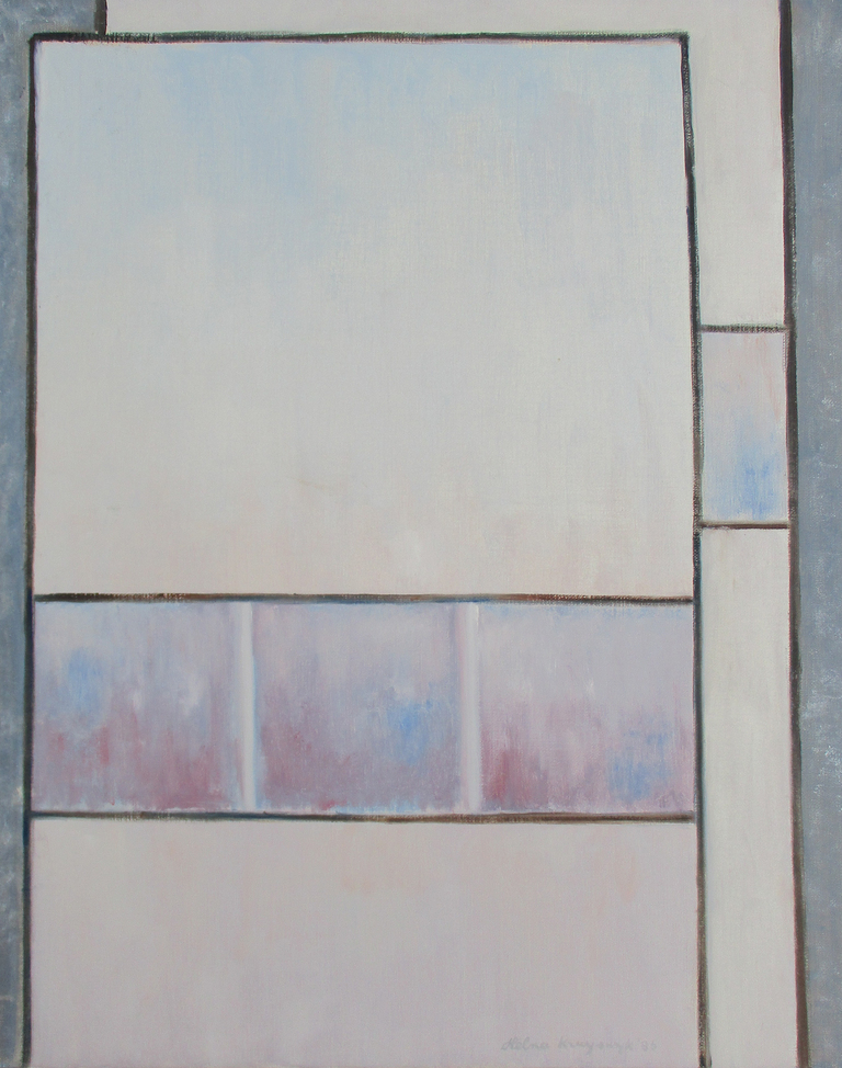 Helna Kruyswijk: olieverf op doek, Abstract verkocht voor € 85!