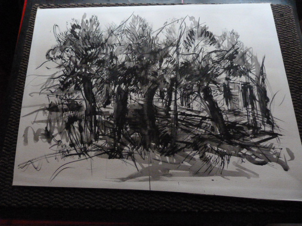 Jobst Heinrich Frese ( 1914 - 1986 ) - tekening/aquarel - landschap. kopen? Bied vanaf 1!