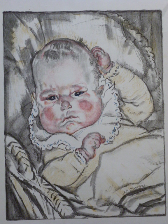 Jan Sluijters - kleurenlitho - babyportret kopen? Bied vanaf 25!
