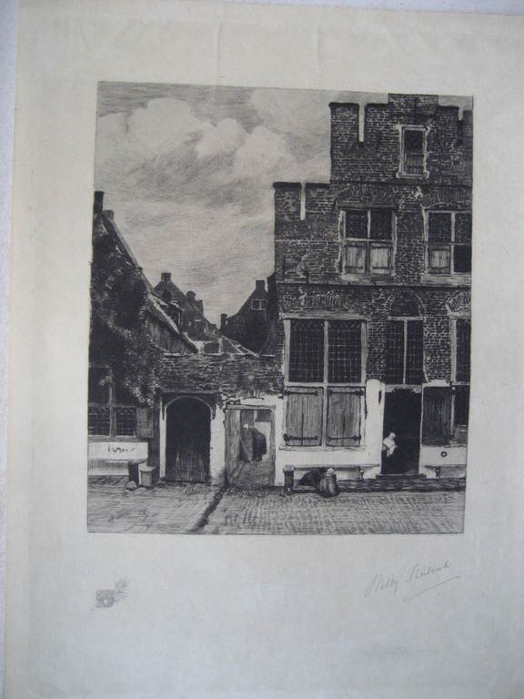 Het Straatje van Vermeer , originele ets door Willem Steelink 1856-1928 kopen? Bied vanaf 20!