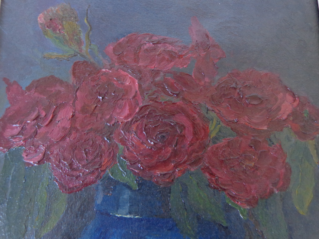 Jelle Troelstra stilleven Rozen 1967 olieverf op doek  kopen? Bied vanaf 50!
