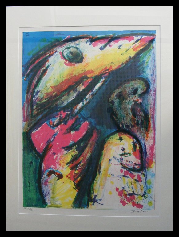 LAATSTE KEER--MOGENS BALLE, Kleurenlitho, z.t. verkocht voor € 250!