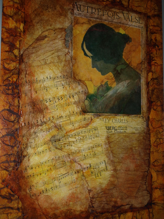 ANINA MARGIONO  – Collage – Autrefois valse – Gesigneerd & ingelijst - 1979 kopen? Bied vanaf 1!