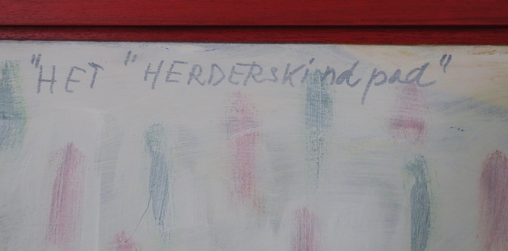 Meertje Kaal: Acryl op doek, Het herderskind pad - Ingelijst (Groot) kopen? Bied vanaf 1!