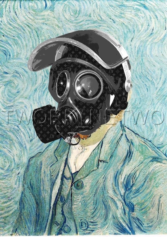 Large Print Painting "Van Gogh Mask" Signed Numbered A/P or 1 to 100 with COA kopen? Bied vanaf 1!