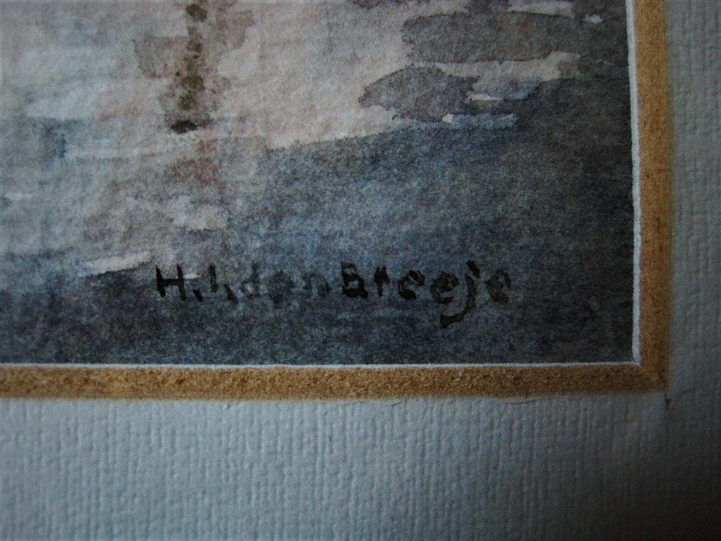 Gesigneerd Aquarel Amsterdam "Brouwersgracht hoek Prinsengracht Jordaan" ca.1950 kopen? Bied vanaf 1!