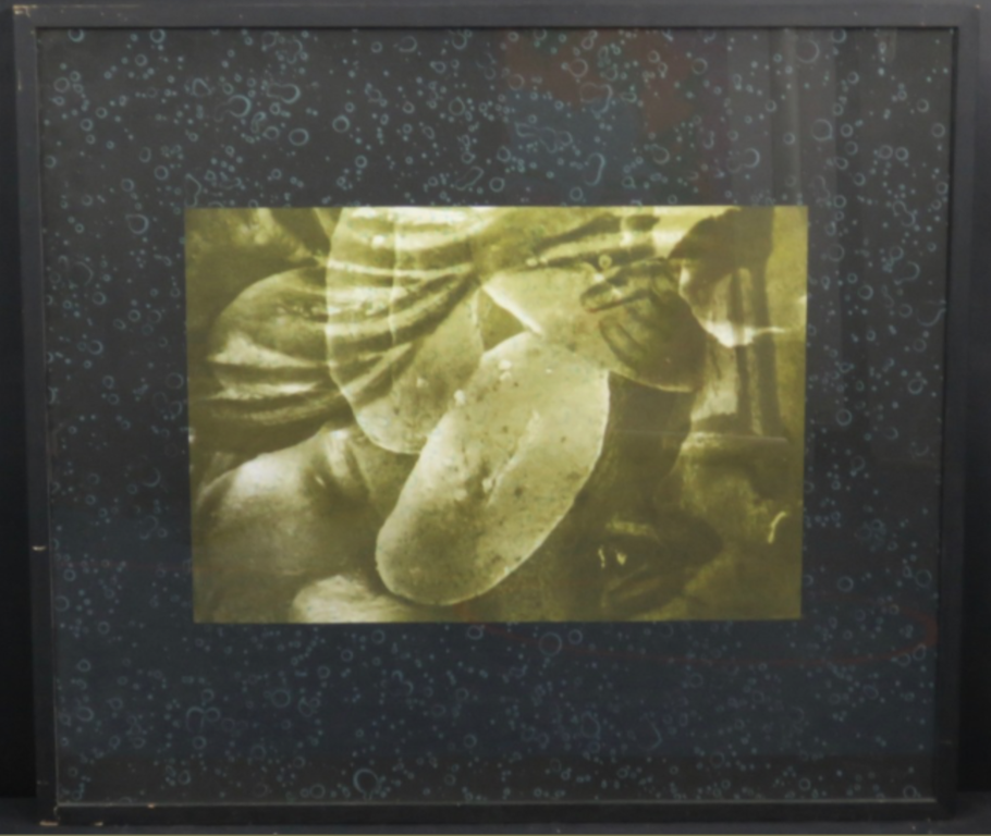 Titus Nolte: Zeefdruk, Zonder titel (groen) -Ingelijst kopen? Bied vanaf 1!