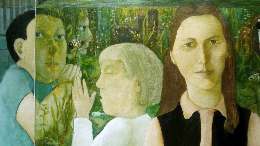 Heppe de Moor / Co Westerik - Aquarium, olieverf op doek (ingelijst, groot) kopen? Bied vanaf 525!