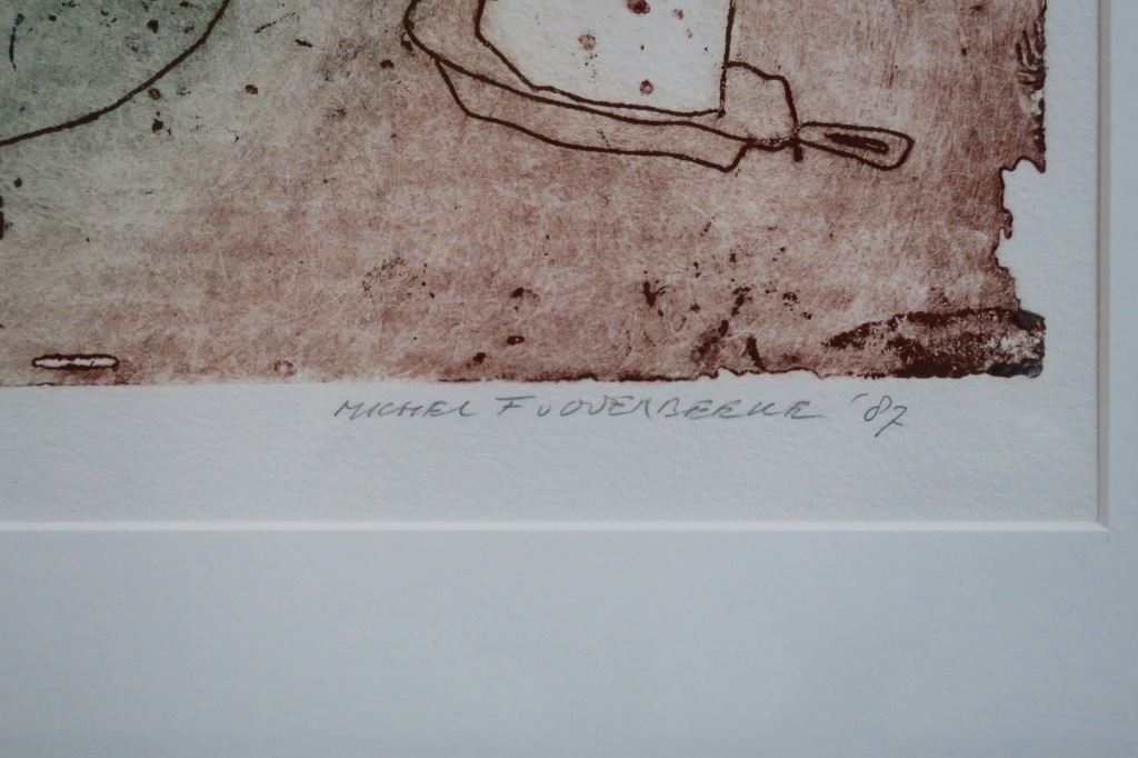 Michel van Overbeeke: Ets, Threat - Ingelijst kopen? Bied vanaf 40!