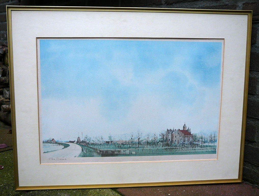 Ciano Siewert: Hollands Landschap -litho circa 1975- verkocht voor € 50!