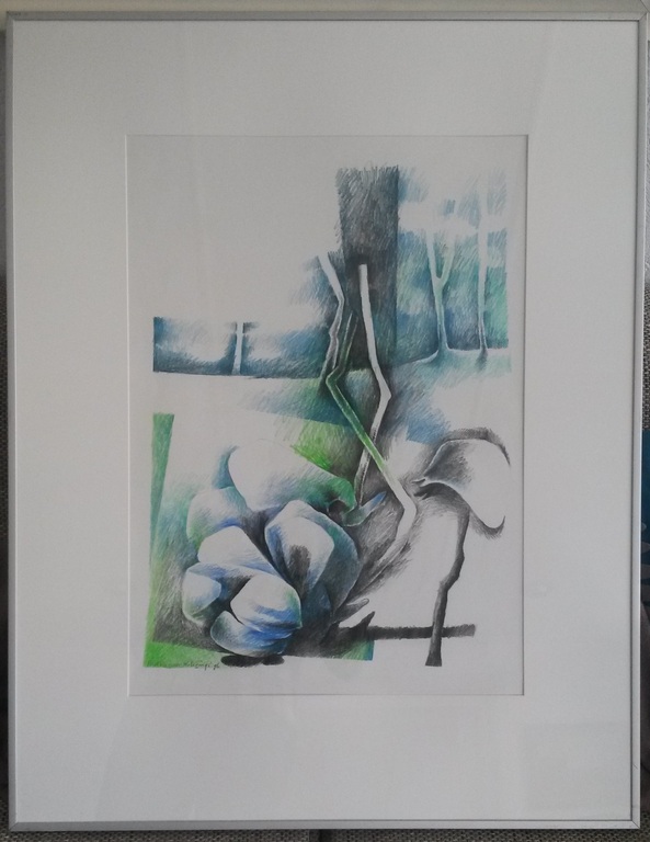 Phil Vermeer-Werterings (1939), gemengde techniek op papier, gesigneerd kopen? Bied vanaf 65!