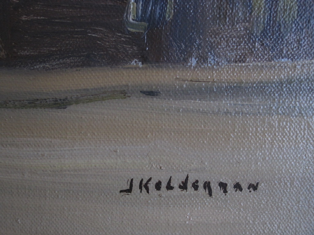 Mooi Jan Kelderman (1914) olieverf "Amsterdam Westerstraat hoek Noordermarkt"  kopen? Bied vanaf 1!