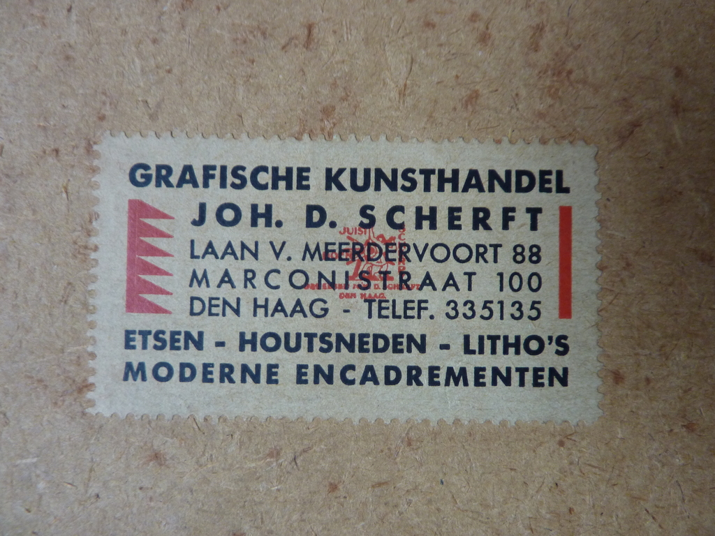 Johan D. Scherft kleurets "Oude Delft "Novembermorgen" kopen? Bied vanaf 45!