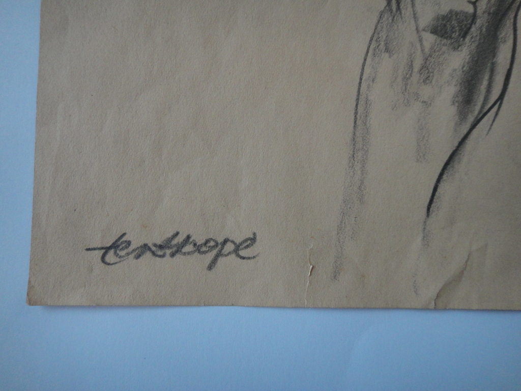 Bob ten Hoope (1920-2014), tekening , staand vrouwelijk naakt kopen? Bied vanaf 45!