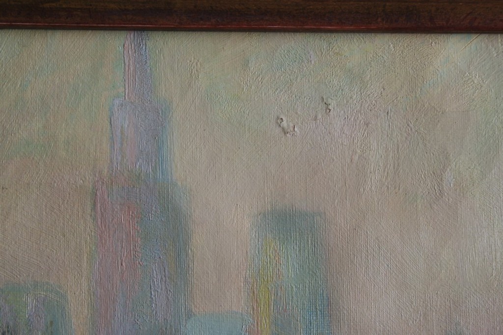 Olieverf op papier (marouflé) / board - havengezicht - gesigneerd kopen? Bied vanaf 1!