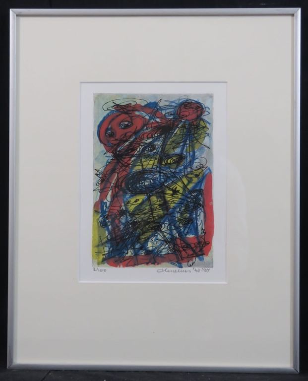 Henk Hesselius: Litho, Experimenteel universum II - Ingelijst kopen? Bied vanaf 20!