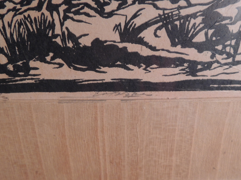 Ed Jeska. Orgineel Werk: Bomen Rooien op Wintermorgen. Gesigneerd kopen? Bied vanaf 10!