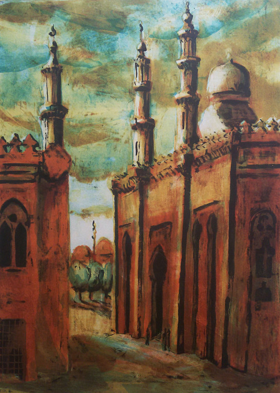 Jeroen Hermkens - Cairo, litho (mooi ingelijst) verkocht voor € 40!