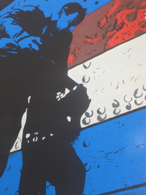 Cor Jaring (1936-2013) Amsterdam "havenarbeider" gem.techniek gesigneerd 1985  kopen? Bied vanaf 1!