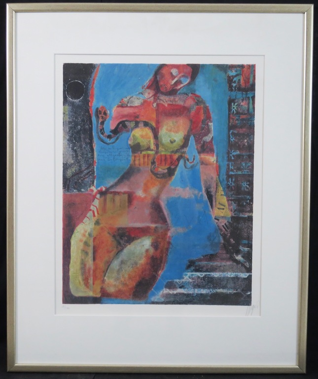 Astrid Engels: Litho, Danseres - Ingelijst verkocht voor € 80!