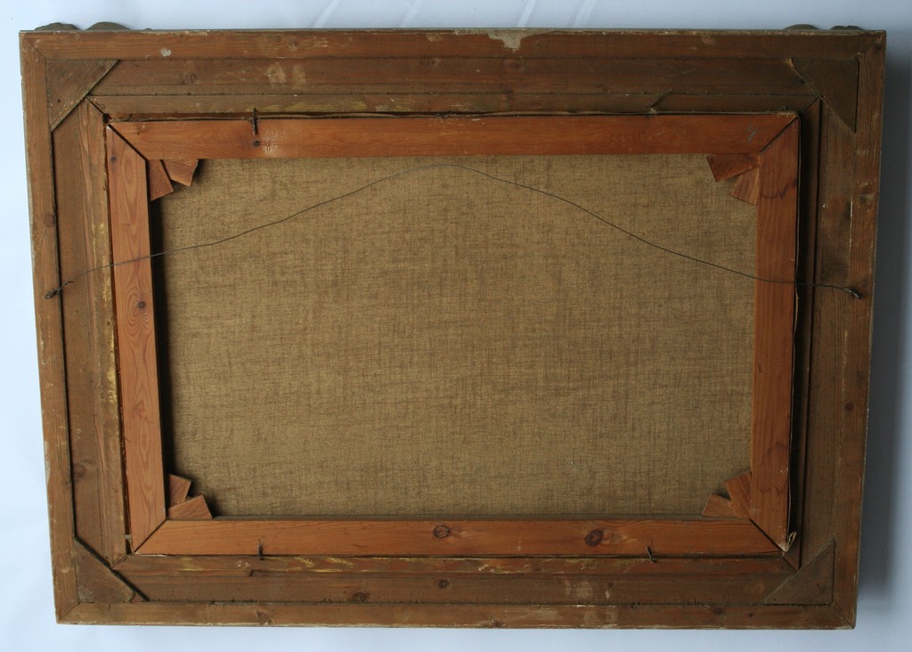 Verlaagd! Onb. kunst - Olieverf op doek - 1e helft 20e eeuw - zeilbootje op meer kopen? Bied vanaf 55!