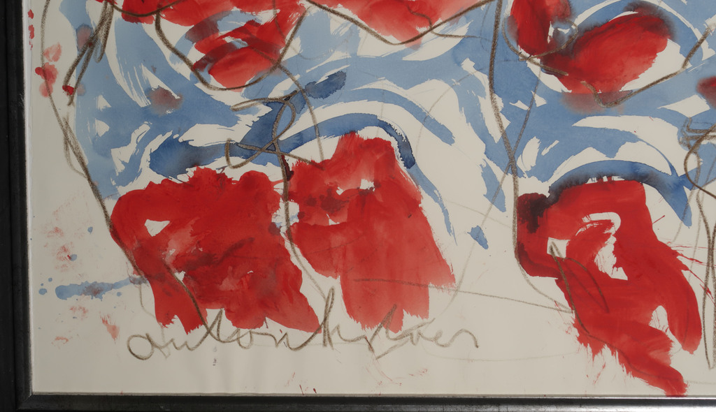 Anton Heyboer: Gemengde techniek op papier, Z.T. (Baadsters) - Ingelijst (Groot) kopen? Bied vanaf 450!