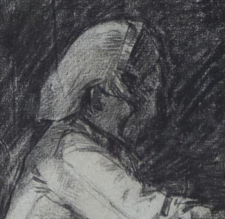 Willem de Zwart, Krijtekening, 2 Klassiek geklede figuren aan tafel kopen? Bied vanaf 265!