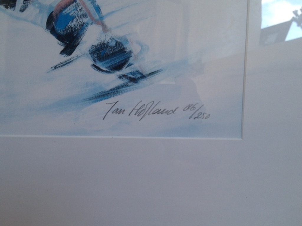 Jan Hofland, kleurenlitho, ijshockey spelers  kopen? Bied vanaf 25!