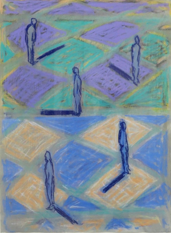 Co van Gasteren: Pastel, Figuren - Ingelijst kopen? Bied vanaf 1!