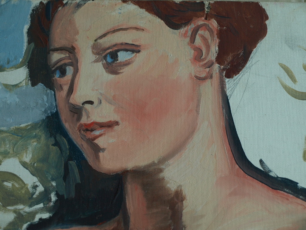 Peter Klashorst : acrylverf op board – Vrouw – gesigneerd – ca 1999  kopen? Bied vanaf 150!