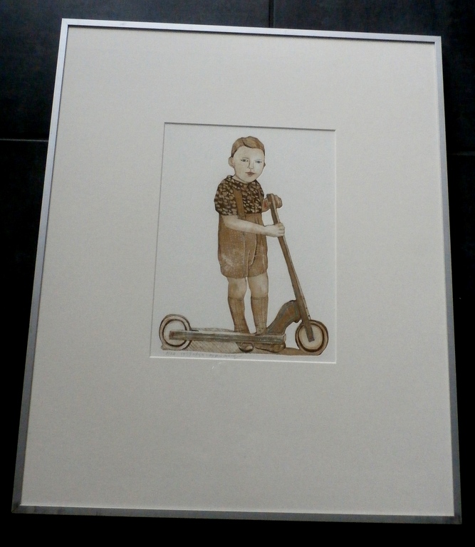 Arja van den Berg - Ingelijste ets: met step - 1977 - oplage: 20 stuks verkocht voor € 55!