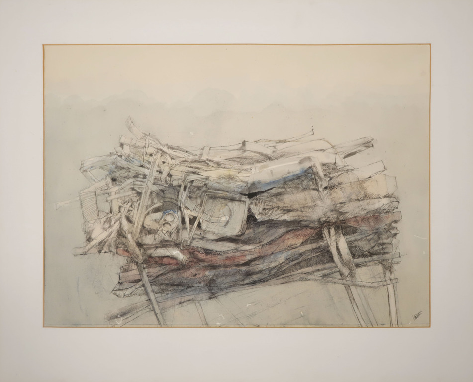 Gradus Verhaaf: Pen en Aquarel, Opgestapeld kopen? Bied vanaf 1!